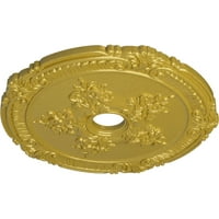 Ekena Millwork 26 OD 3 4 Id 1 2 P Attica со медалјон на роза таванот, богато злато со рачно насликани