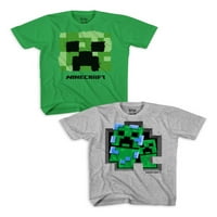 Minecraft Boys Paint Break Break Graphic T-Shirt, 2-пакет, големини 4-18