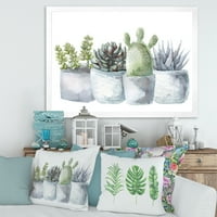 DesignArt 'Succulent and Cactus House Rantans I' Farmhouse Dramed Art Print
