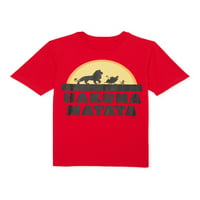 Дизни момчиња Хакуна Матата графичка маица, големини 4-18