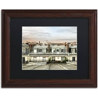 Трговска марка ликовна уметност Париз покриви Канвас уметност од Филип Хугонард, црна мат, дрвена рамка