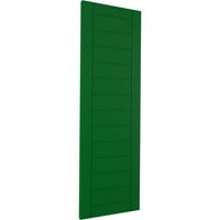 Ekena Millwork 18 W 69 H TRUE FIT PVC HORIONTAL SLAT FRADED модерен стил фиксни ролетни за монтирање, виридијан зелена