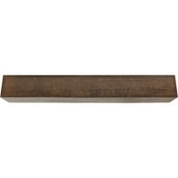 Ekena Millwork 6 W 6 H 12'l 3-страничен груб кедар ендуратан фау дрво тавански зрак, премија на возраст