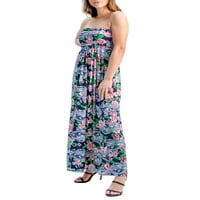 Облека за удобност, женски Paisley Print Rampless Maxi фустан