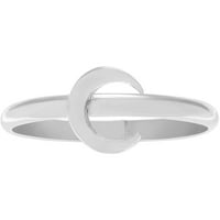 Brinley Co. Women'sенски стерлинг сребрена месечина, стабилен моден прстен, сребро