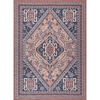 Нулум Шаиле Традиционална геометриска медалјонска област килим, 8 '10 12', сина