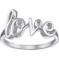 Стерлинг сребрен loveубовен прстен
